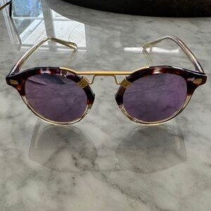 Stylish Purple and Gold Sunglasses